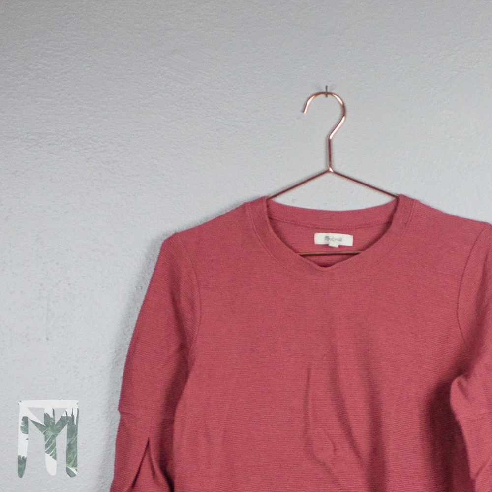 Madewell Bell Drop Sleeve Textured Sweater